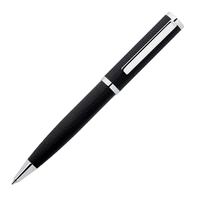 Ballpoint pen Hugo Boss Formation Herringbone, in box, silver-black