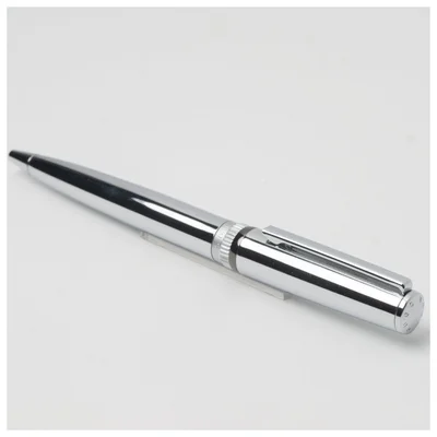 Hugo Boss Химикалка Gear Metal, в кутия, сребриста