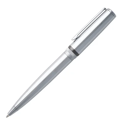 Hugo Boss Химикалка Gear Metal, в кутия, сребриста
