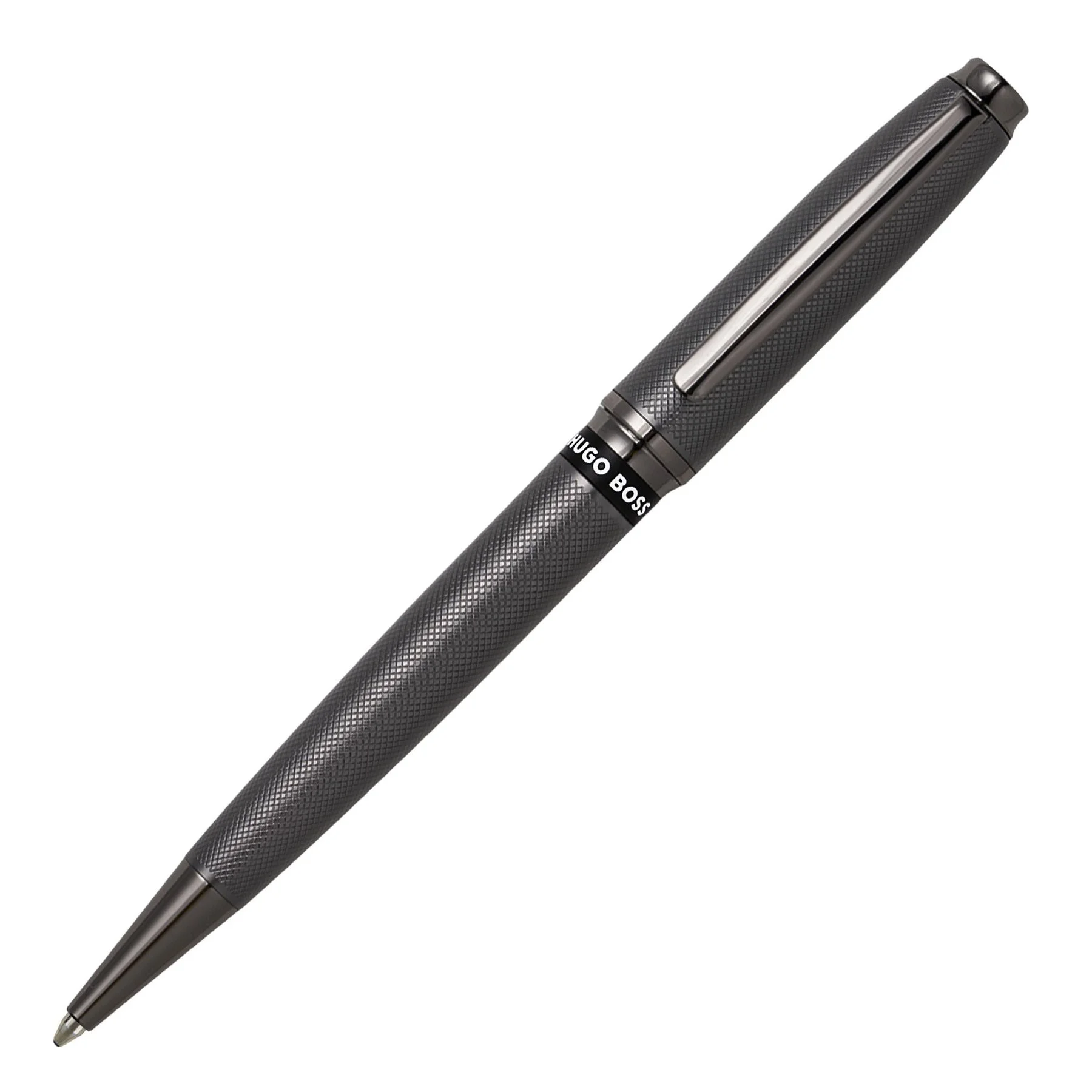 Hugo Boss Ballpoint Pen Stream, matt, in box, chrome