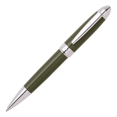 Hugo Boss Ballpoint pen Icon, boxed, chrome, khaki
