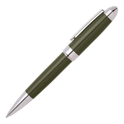 Hugo Boss Ballpoint pen Icon, boxed, chrome, khaki