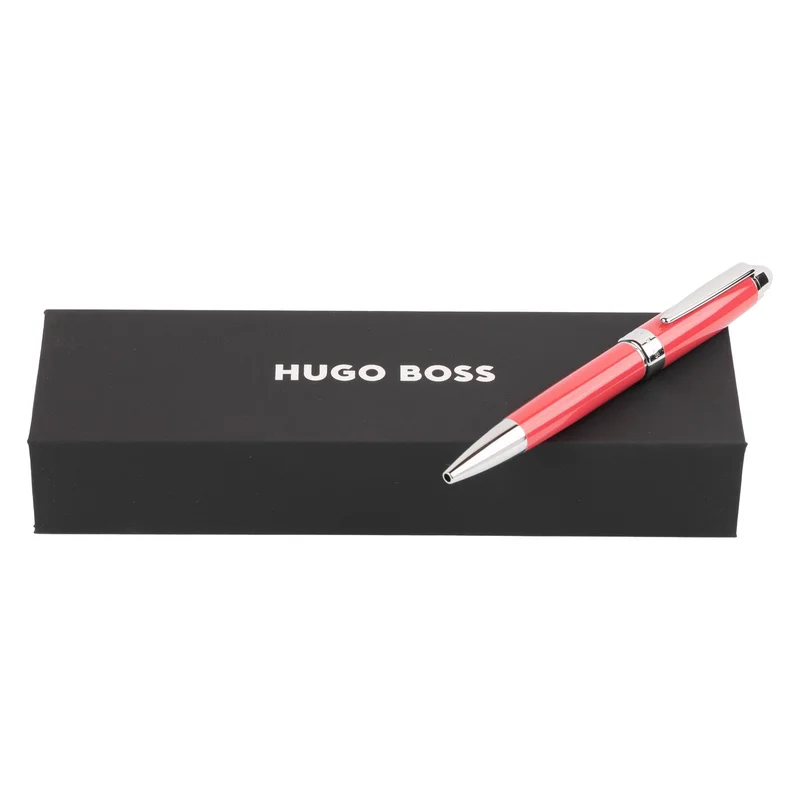 Hugo Boss Pen Icon, in box, chrome, coral