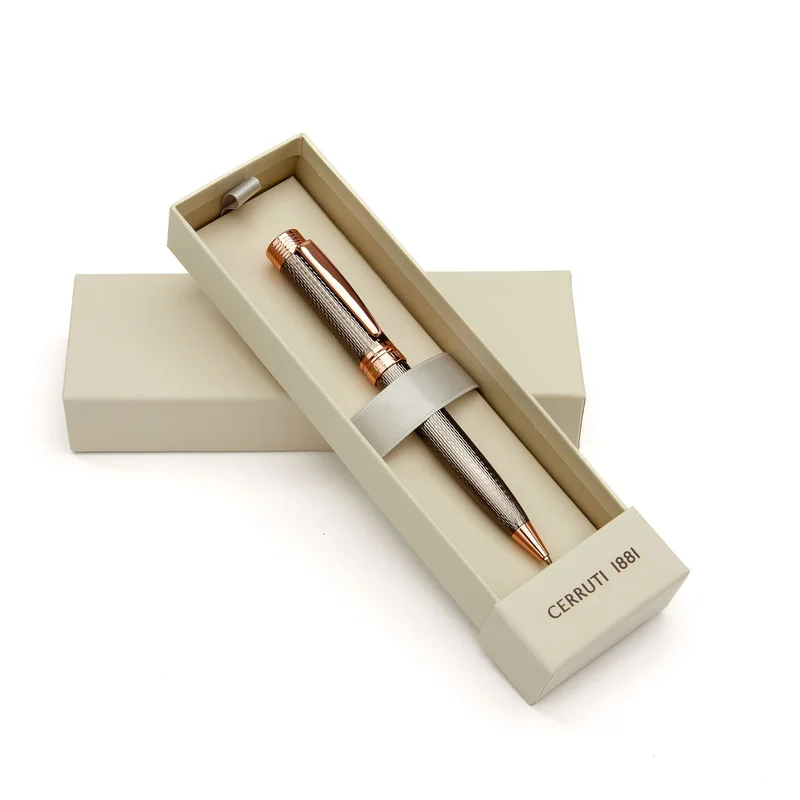 Cerruti 1881 Ballpoint Pen Zoom Diamond, in box, copper colour