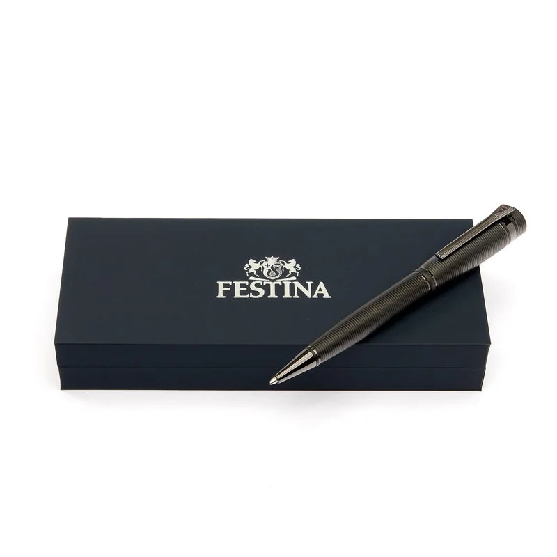 Festina Ballpoint Pen Bold Stripe, in Box, Black