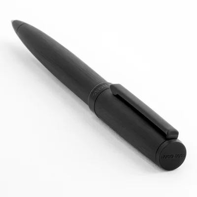 Hugo Boss Ballpoint Gear Brushed, boxed, black