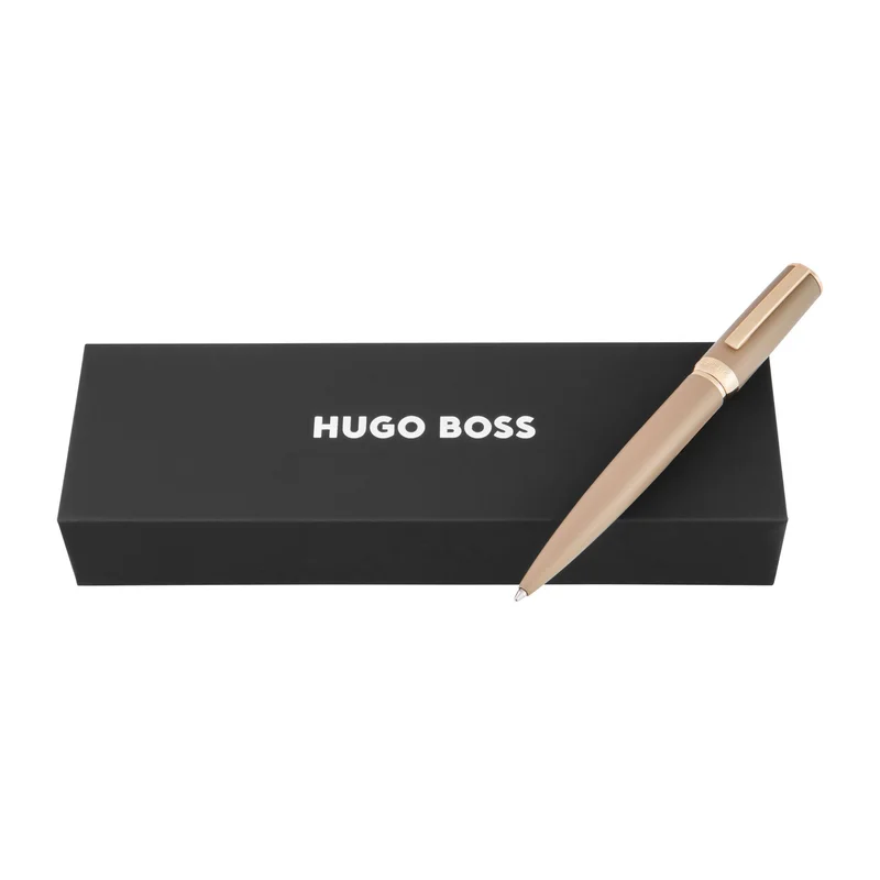 Hugo Boss Ballpoint pen Arche Double B, rose gold