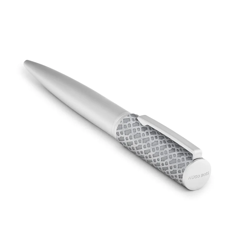 Hugo Boss Ballpoint pen Arche Monogram, silver