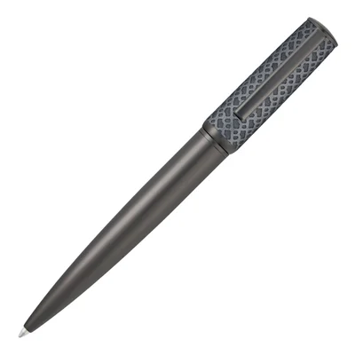 Hugo Boss Химикалка Arche Monogram, тъмносива