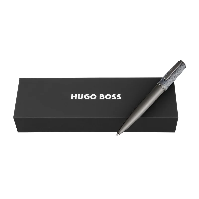 Hugo Boss Химикалка Arche Monogram, тъмносива