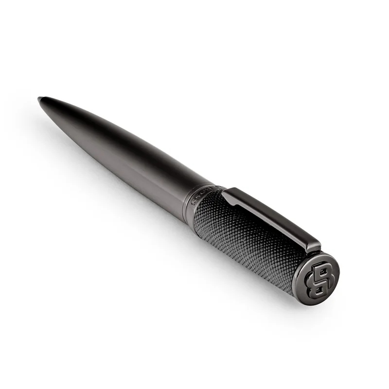 Hugo Boss Ballpoint pen Double B Saffiano, black