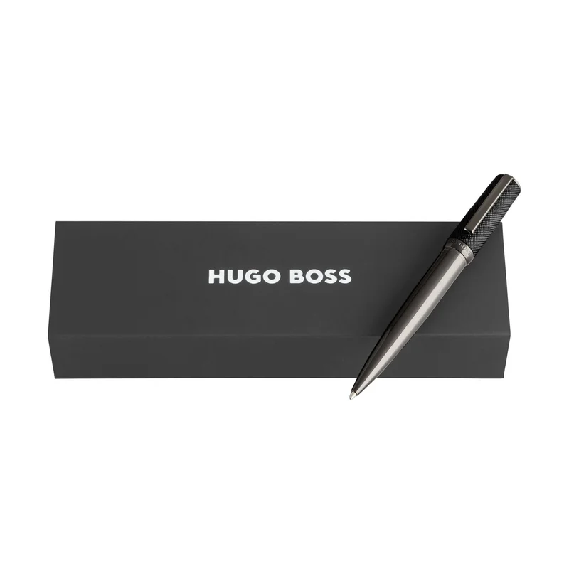 Hugo Boss Ballpoint pen Double B Saffiano, black