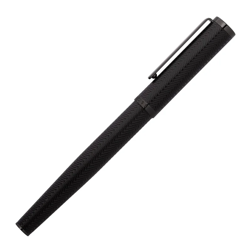 Hugo Boss Roller Pen Formation Herringbone, in box, black
