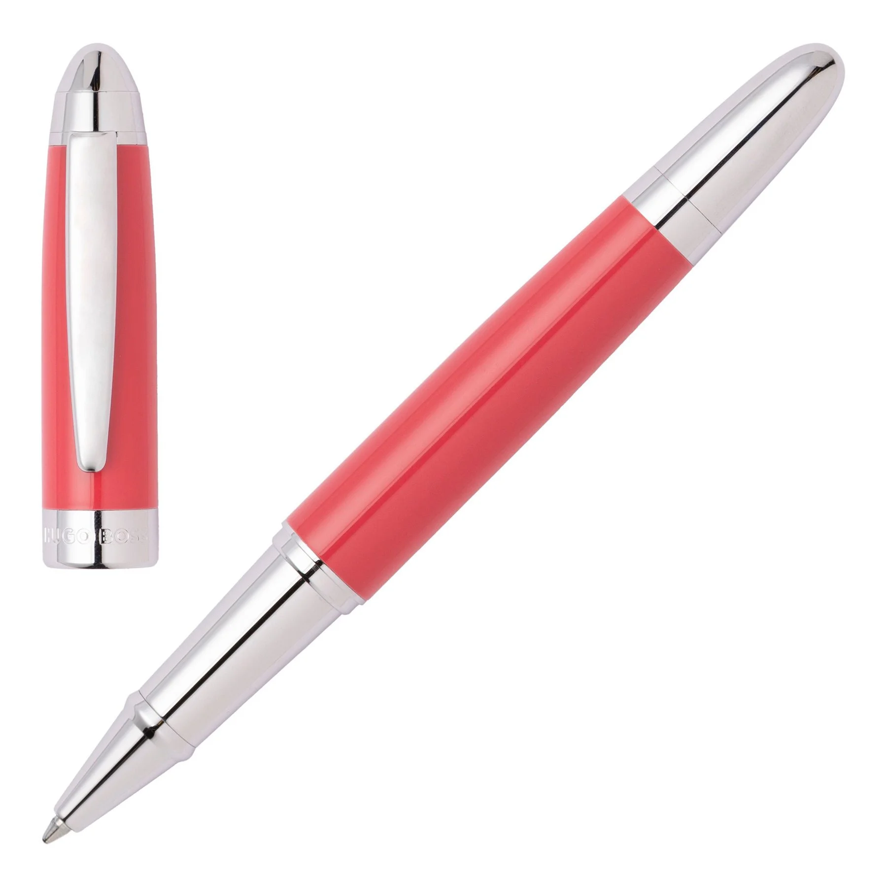 Hugo Boss Roller Icon, in box, chrome, coral