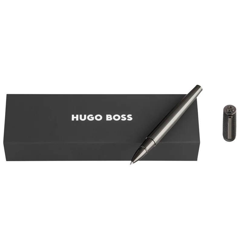 Hugo Boss Rollerball Double B Saffiano, black