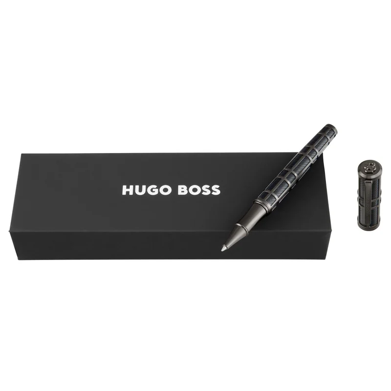 Hugo Boss Ролер Frame Grid, черно-сив