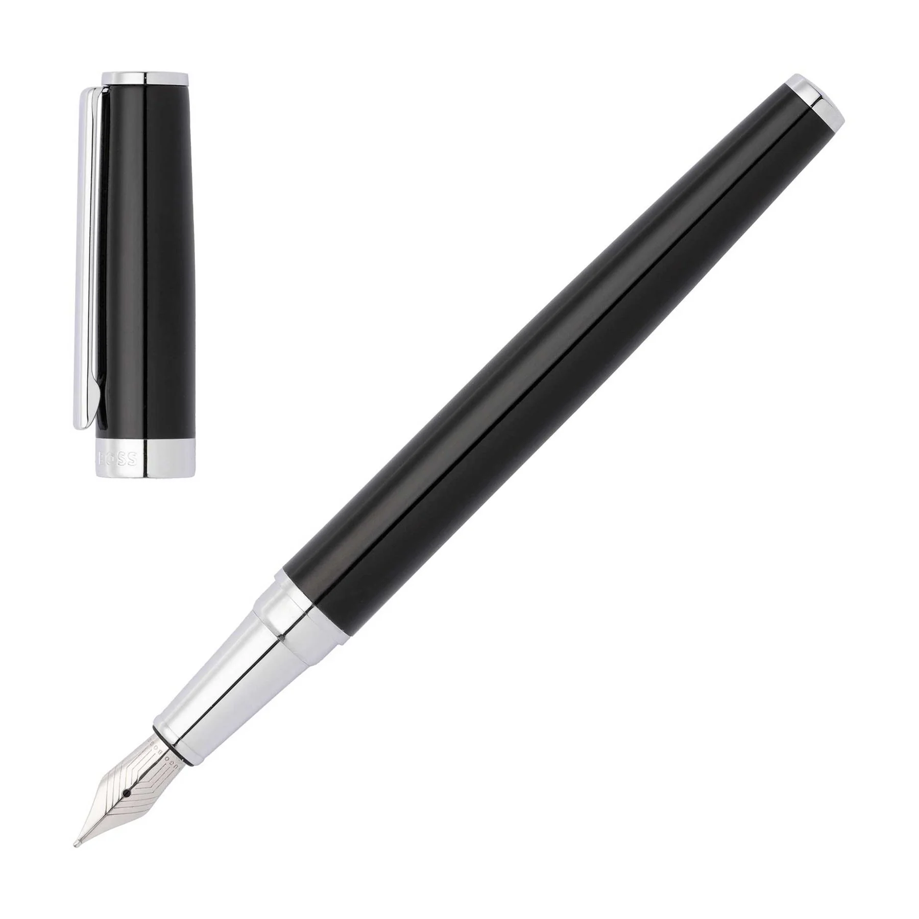 Hugo Boss Писалка Gear Icon, в кутия, черна