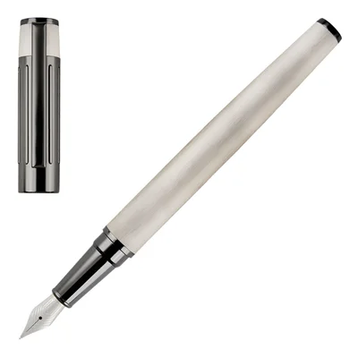 Fountain pen Hugo Boss Gear Ribs, box, chrome