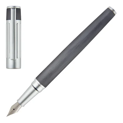 Hugo Boss Pen Gear Ribs, matte, boxed, chrome