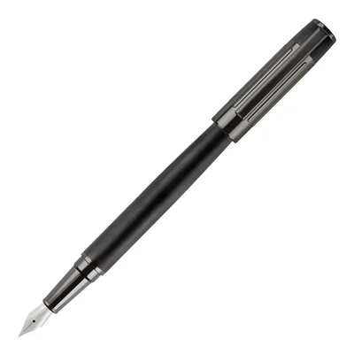 Hugo Boss Fountain pen Gear Ribs, in box, black