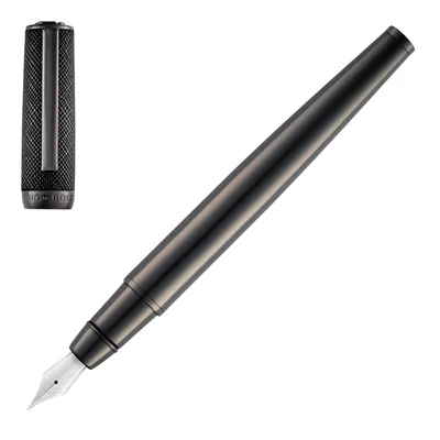 Hugo Boss Fountain pen Double B Saffiano, black
