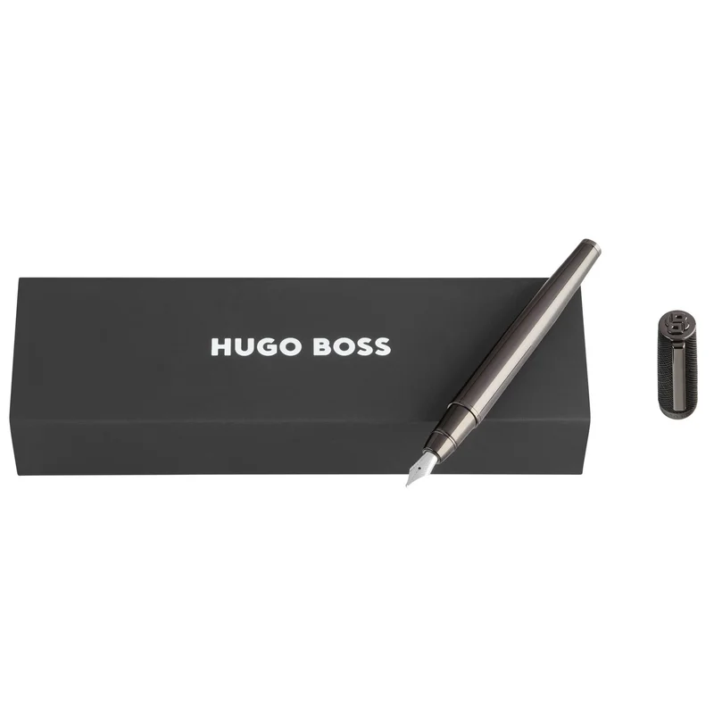 Hugo Boss Fountain pen Double B Saffiano, black