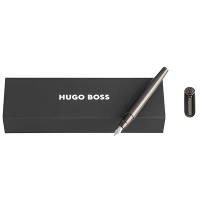 Hugo Boss Fountain pen Double B Saffiano, black