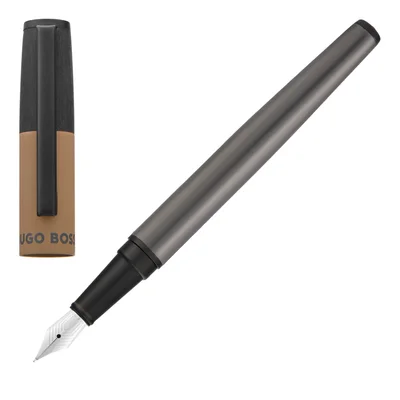 Hugo Boss Fountain pen Gear Balance, black-brown