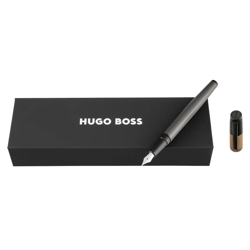 Hugo Boss Fountain pen Gear Balance, black-brown