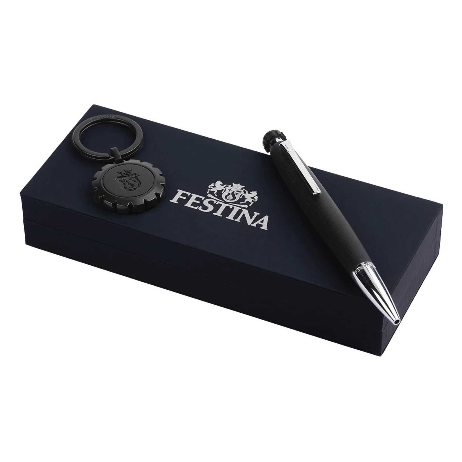 Festina Set keychain and ballpoint pen Chronobike, black