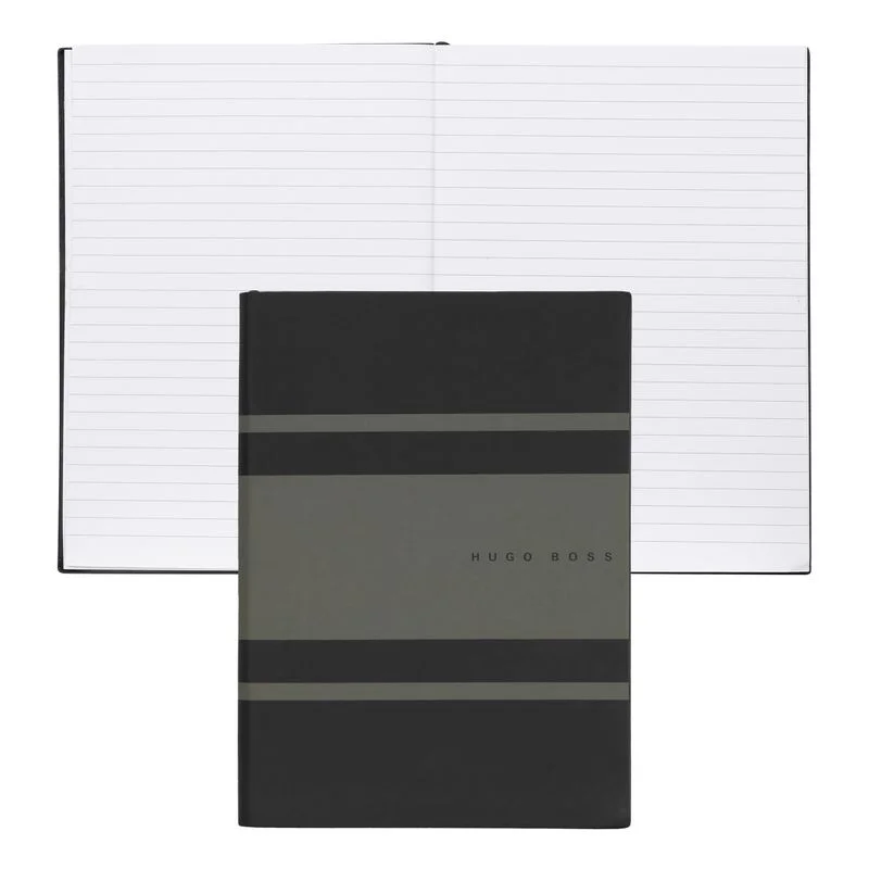 Hugo Boss Notebook Essential Gear Matrix, ruled, A5, dark green