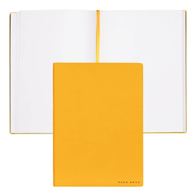Hugo Boss Notebook Essential Storyline, blank pages, A5, yellow