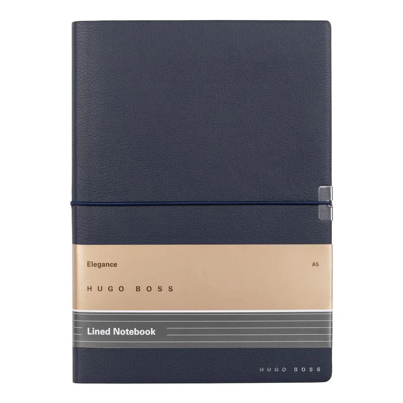 Hugo Boss Notebook Elegance Storyline, ruled, A5, dark blue