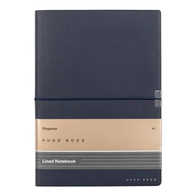Hugo Boss Notebook Elegance Storyline, ruled, A5, dark blue