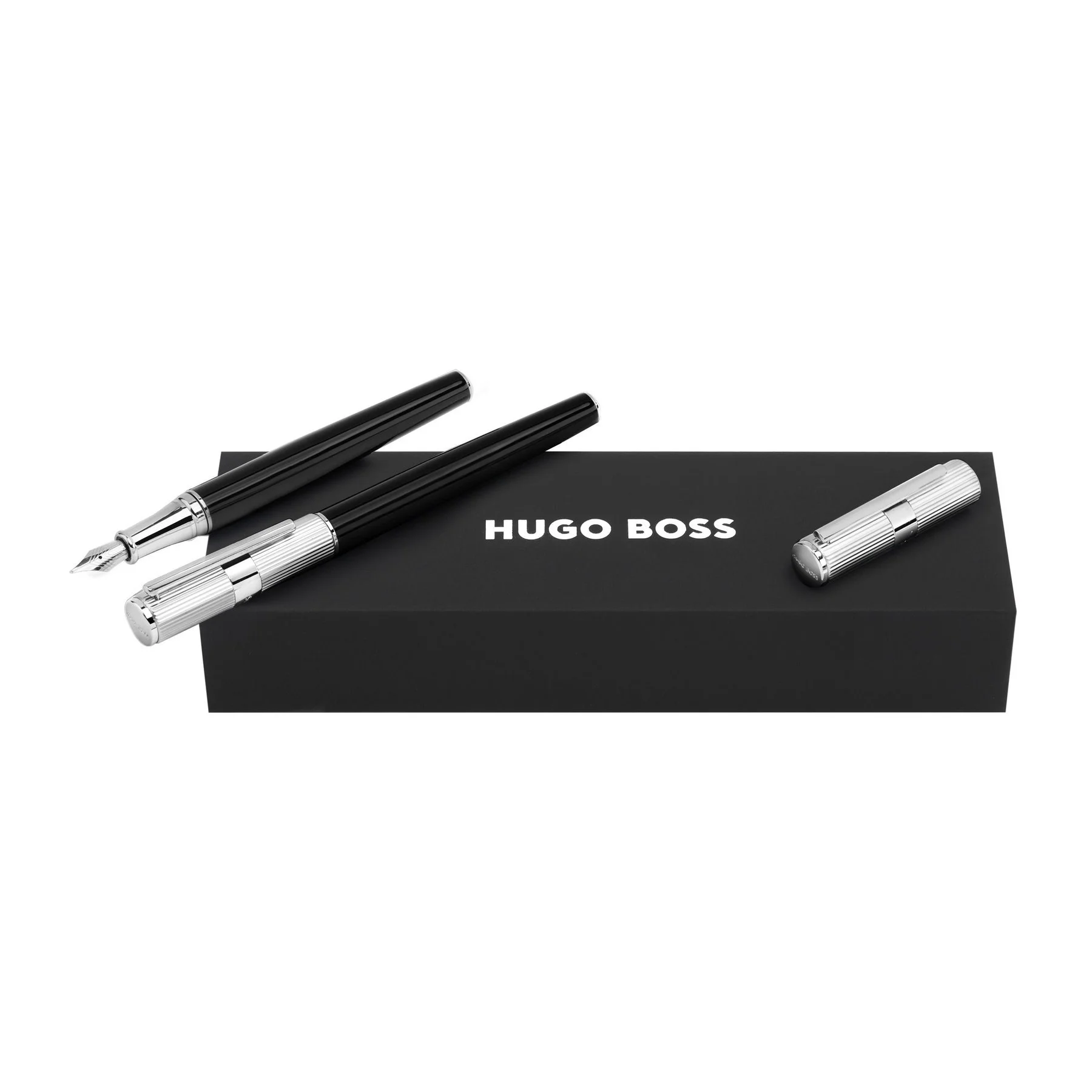 Hugo Boss Pen & Roller set Formation Line, boxed, silver-black