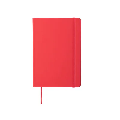 Notebook Kioto, A5, antibacterial, with elastic, 100 sheets, red