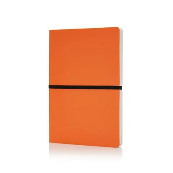 XD Notebook Deluxe, A5, with elastic, softcover, 96 sheets, orange