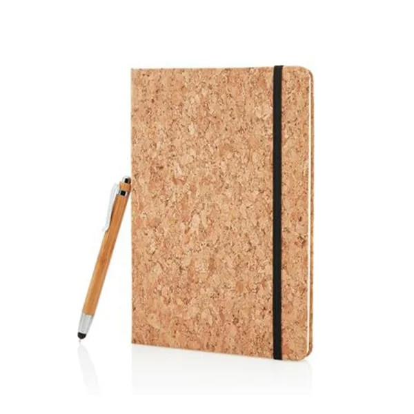 XD Notebook, A5, cork, 80 sheets, with bamboo pen included