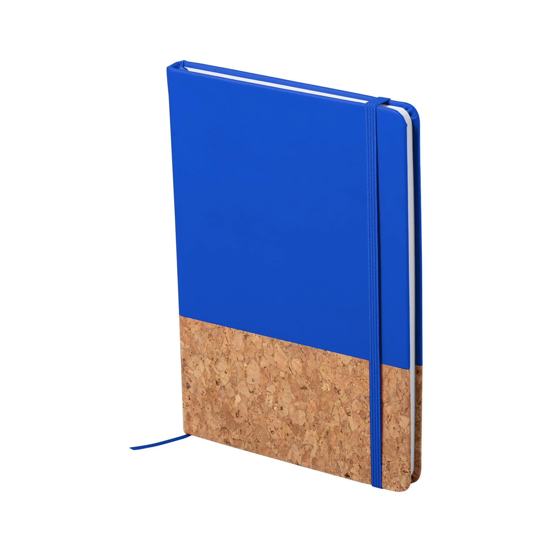 Notebook Amsterdam Cork & PU, A5, elastic, 80 sheets, blue