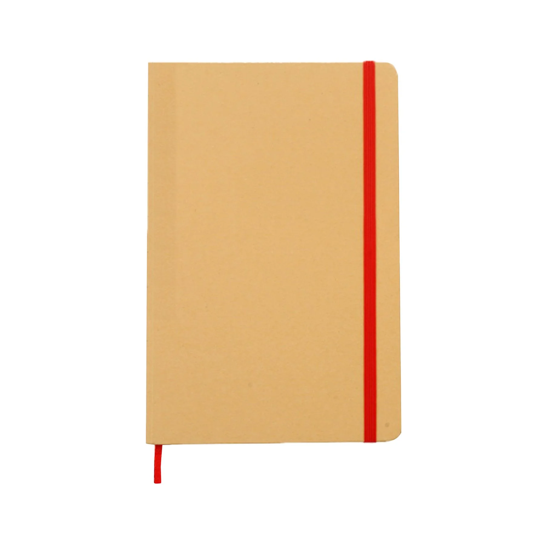 Notebook Berlin, A5, elastic band, recycled, 80 sheets, red