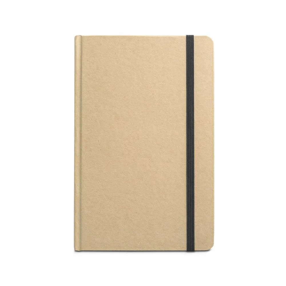 Notebook Berlin, A5, with elastic, recycled, 80 sheets, black