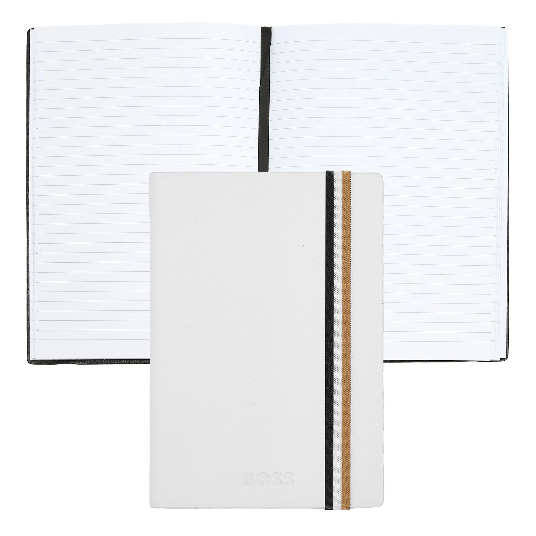 Hugo Boss Notebook Iconic, A6, wide ruled, white