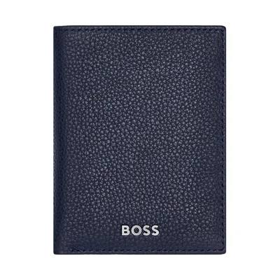 Hugo Boss Card holder Classic Grained, 16 slots, dark blue