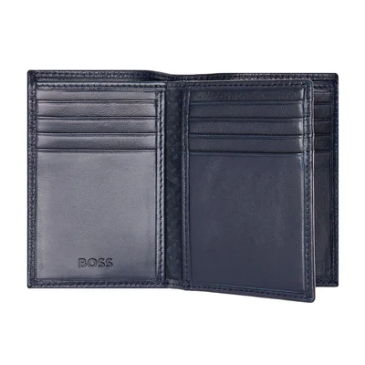Hugo Boss Card holder Classic Grained, 16 slots, dark blue