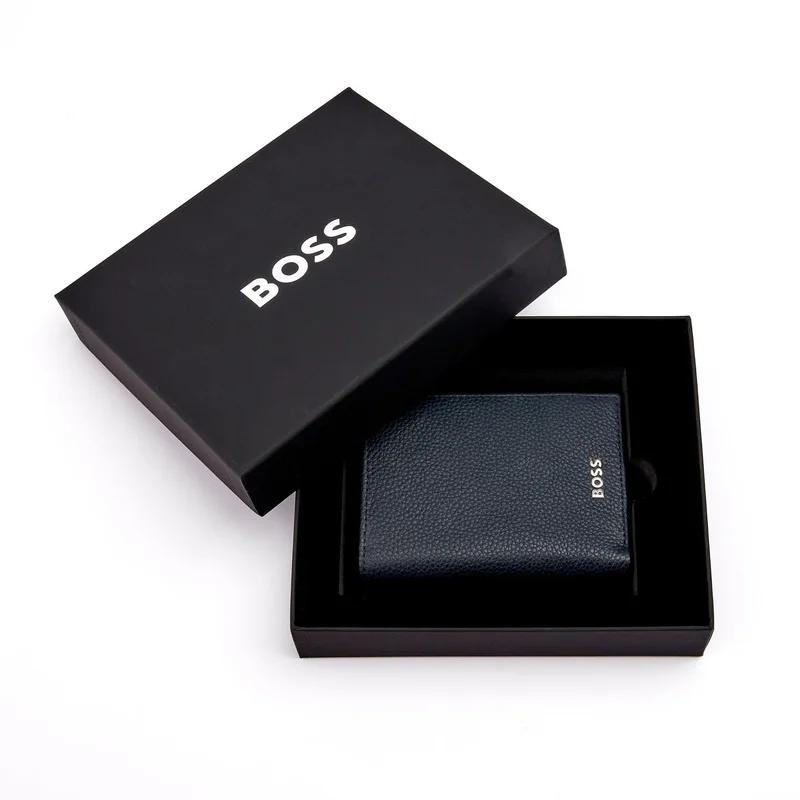 Hugo Boss Card holder Classic Grained, 16 slots, dark blue