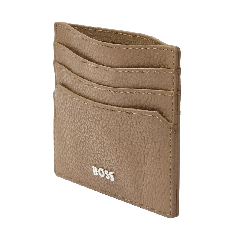Hugo Boss Card Case Classic Grained, with 6 Compartments, Caramel