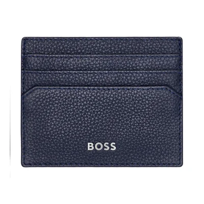 Hugo Boss Card holder Classic Grained, 6 slots, dark blue