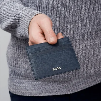 Hugo Boss Card holder Classic Grained, 6 slots, dark blue