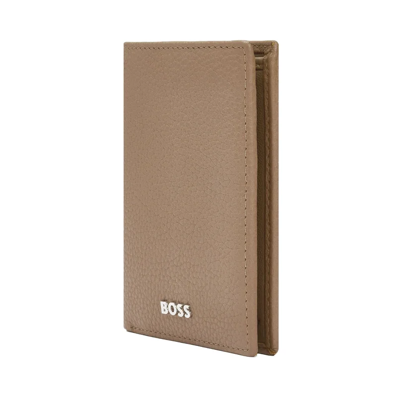 Hugo Boss Card holder Classic Grained, 8 slots, caramel