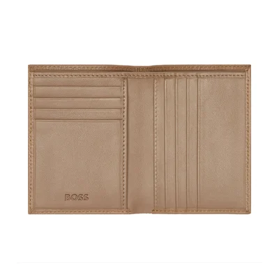 Hugo Boss Card holder Classic Grained, 8 slots, caramel